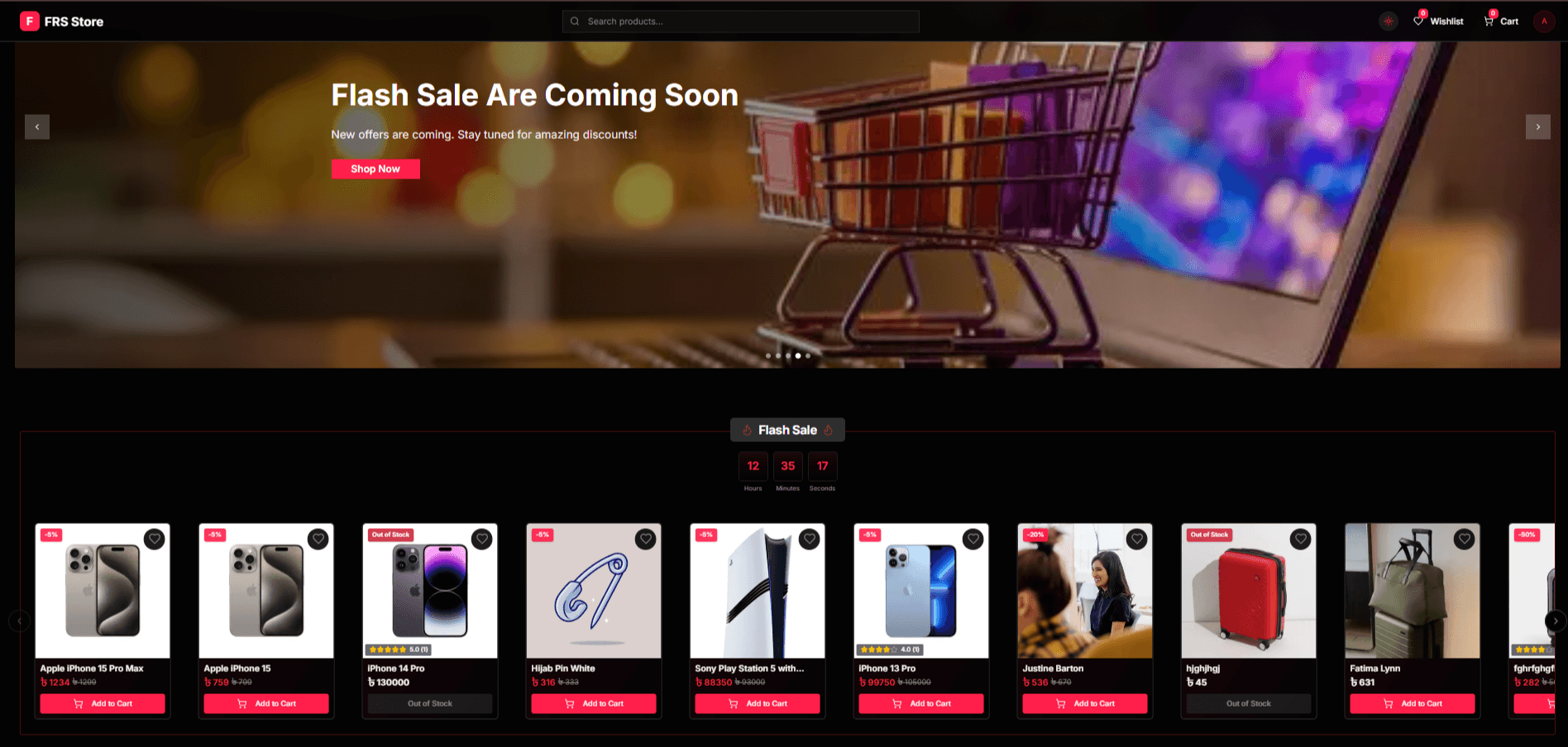 FRS Store Multi-Product Modern E-Commerce Platform